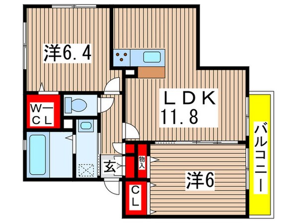 サンハイム常松の物件間取画像